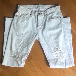 NSF straight slouch off white jeans sz 26